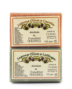 Seife 2x100 g Oliven und Salat - Oliven und  Karotte